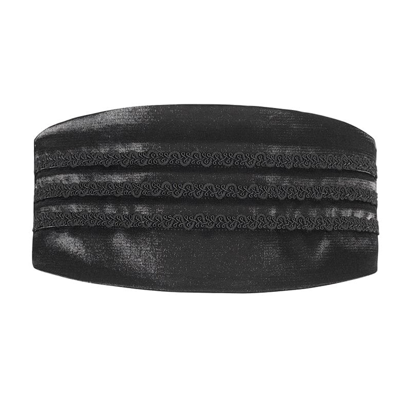 DEVIL FASHION Men's Gothic Braided Buckle Girdle