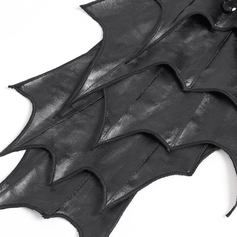 DEVIL FASHION Men's Gothic Irregular Batlike Layered Necktie