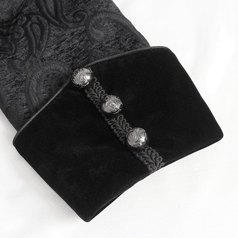 DEVIL FASHION Men's Gothic Tassels Swallow-tailed Jacket