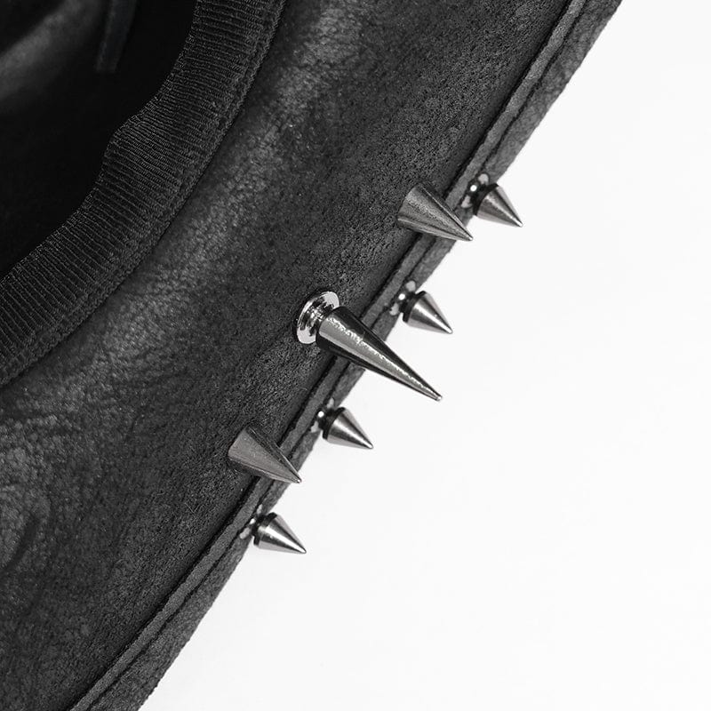 DEVIL FASHION Men's Punk Bullet Skull Rivet Hat