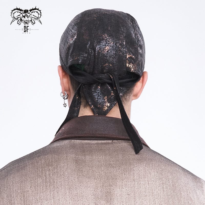 DEVIL FASHION Men's Punk Gear Lace-up Beanie