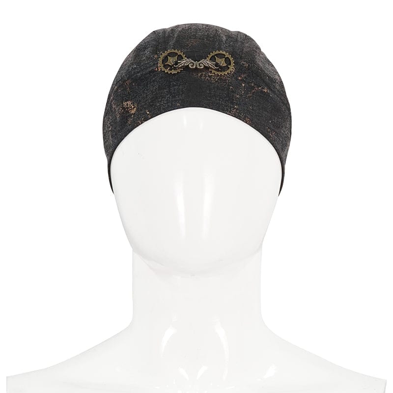 DEVIL FASHION Men's Punk Gear Lace-up Beanie