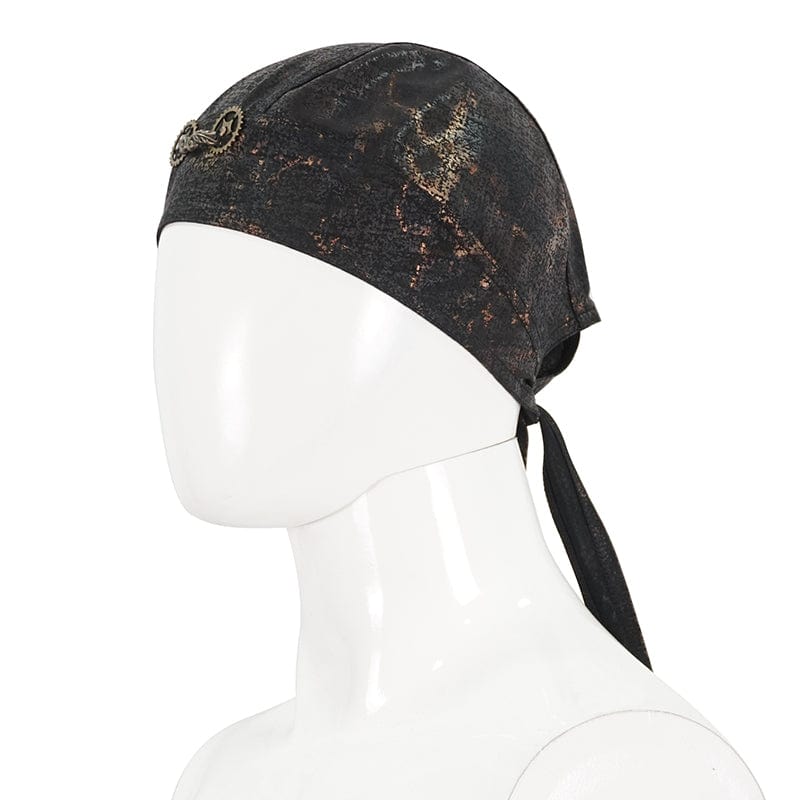 DEVIL FASHION Men's Punk Gear Lace-up Beanie