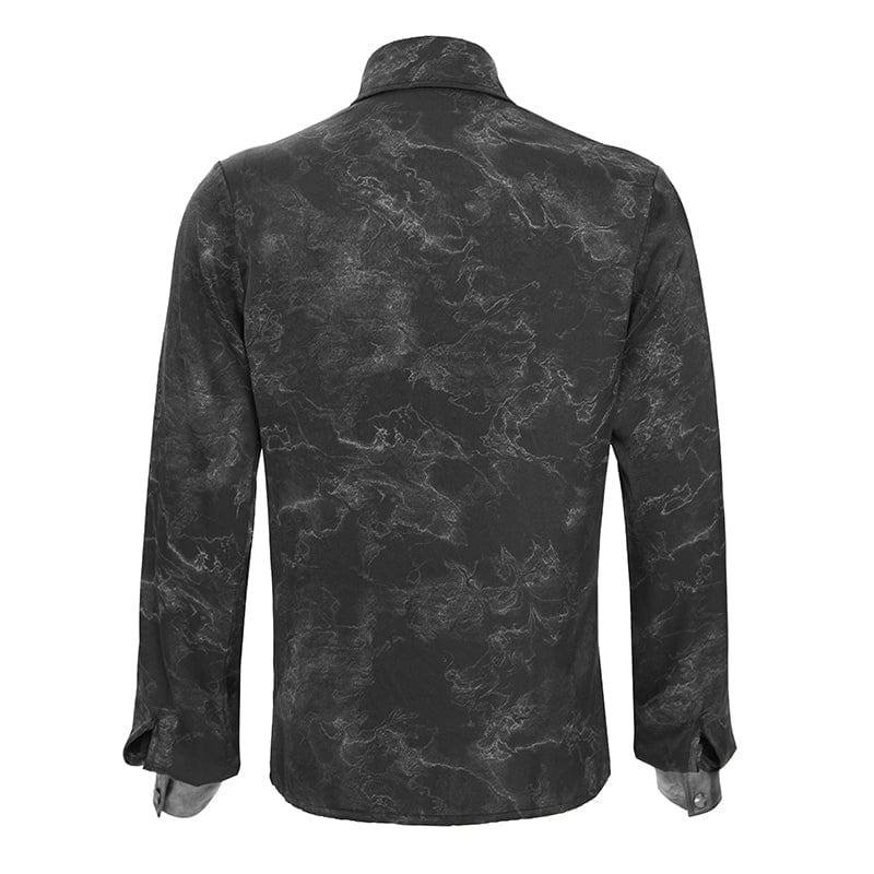 DEVIL FASHION Men's Punk Printed Bullet Shirt