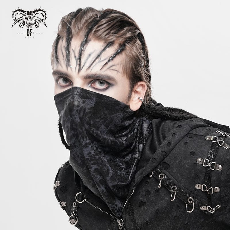 DEVIL FASHION Men's Punk Printed Mask Scarf
