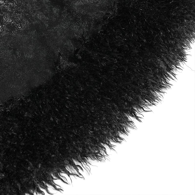 DEVIL FASHION Men's Punk Zip Stand Collar Hooded Coat with Detachable Belt