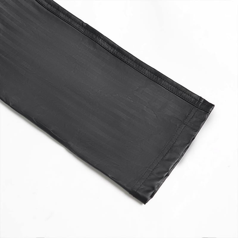 DEVIL FASHION Men's Skinny Punk Striped Trousers