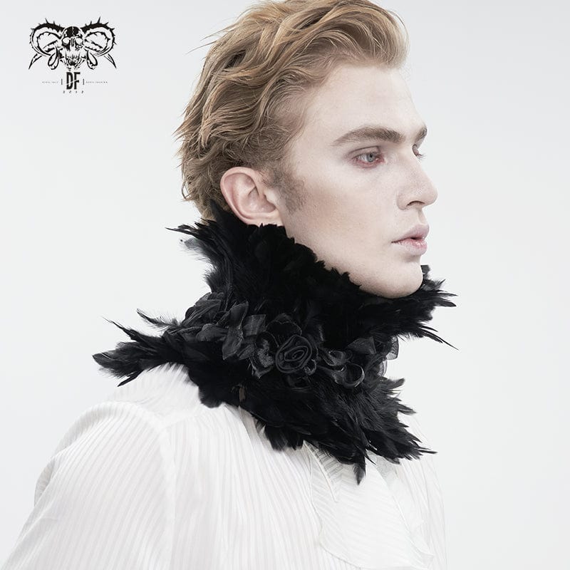 DEVIL FASHION Unisex Gothic Feather Collar
