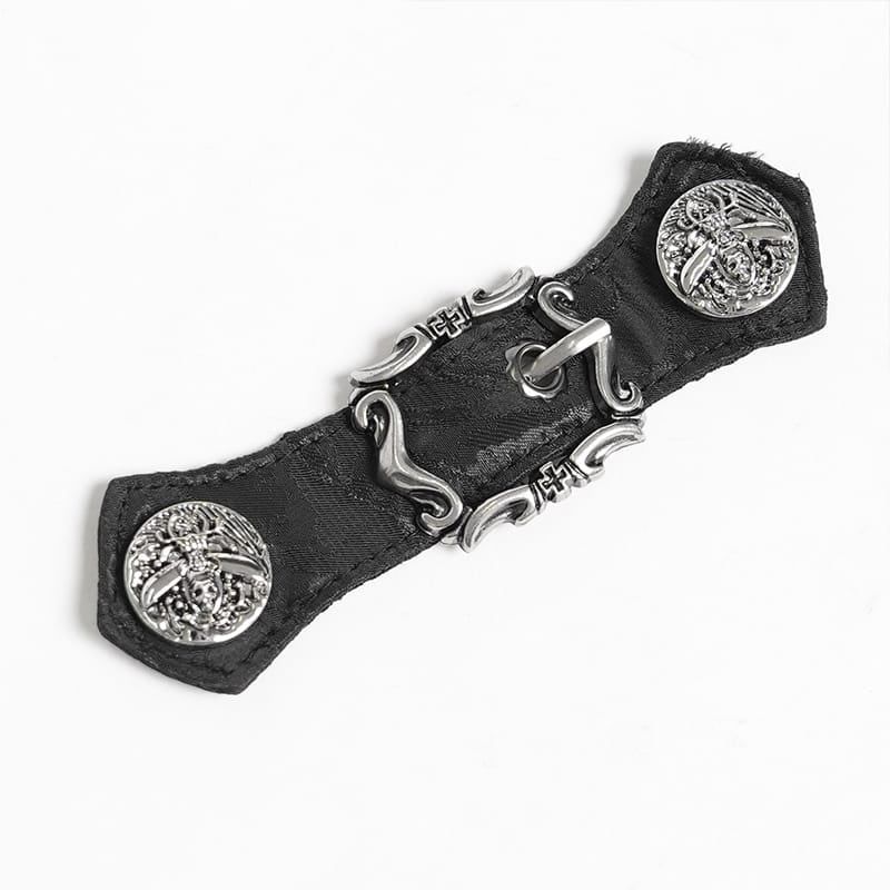 DEVIL FASHION Women's Gothic Floral Tassels Neckwear