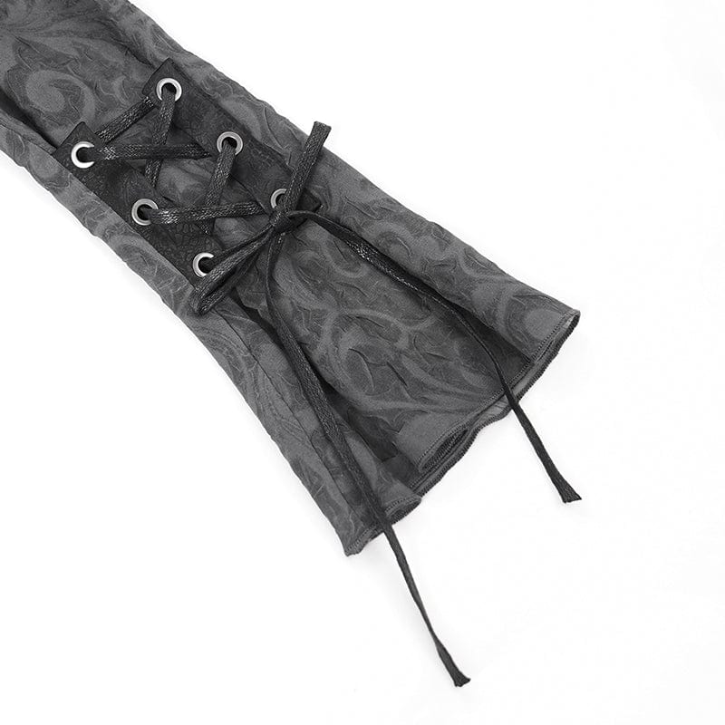 DEVIL FASHION Women's Gothic Irregular Lace-up Shirt