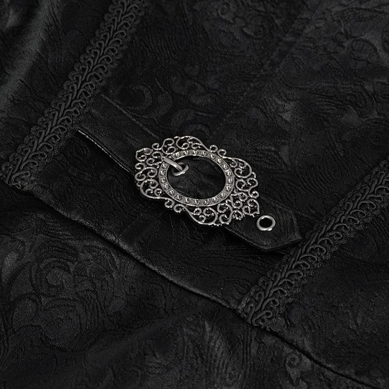 DEVIL FASHION Women's Gothic Ruffled Collar Flared Sleeved Jacket