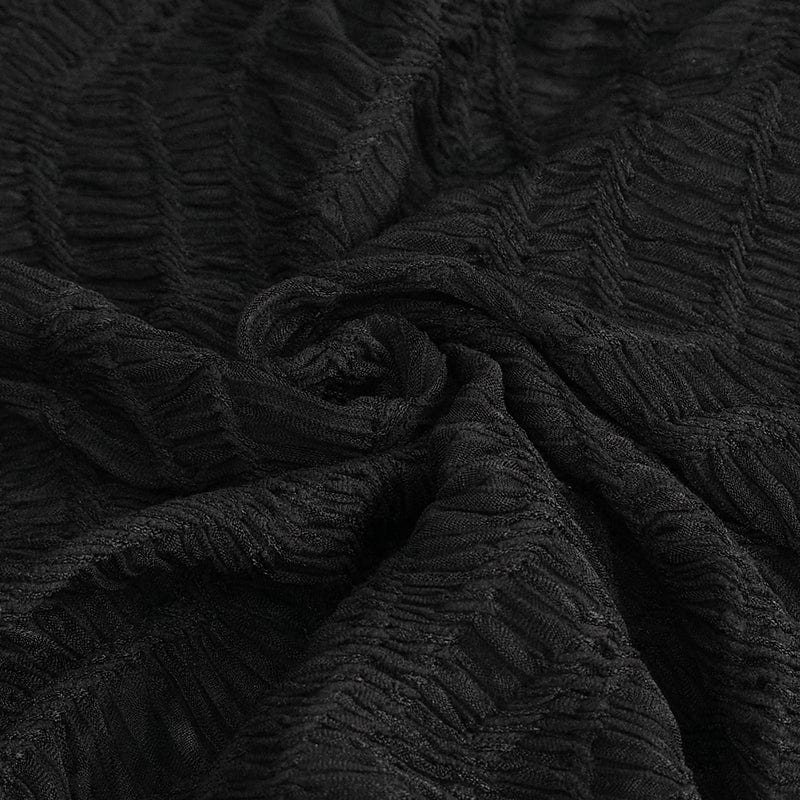 DEVIL FASHION Women's Punk Cutout Ruched Chain Jacket