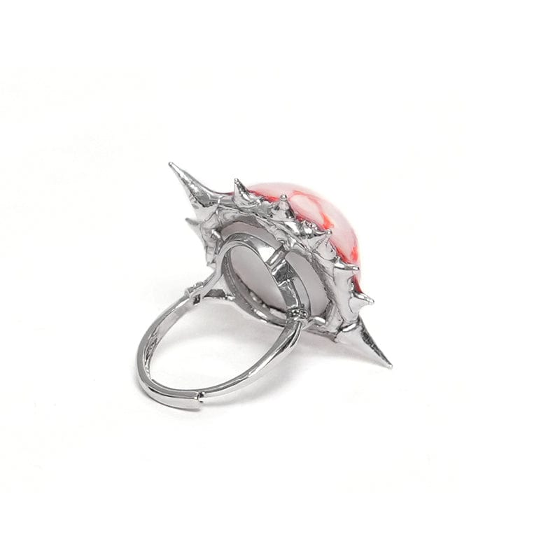 DEVIL FASHION Women's Punk Eyeball Ring with Thorns