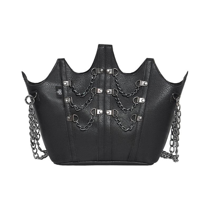 DEVIL FASHION Women's Punk Irregular Chained Bag