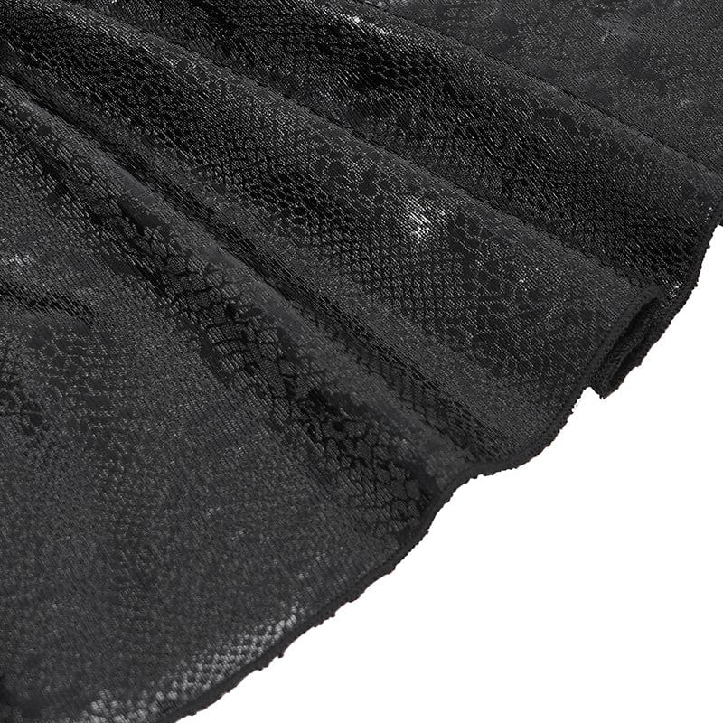 DEVIL FASHION Women's Punk Irregular High-waisted Short Skirt