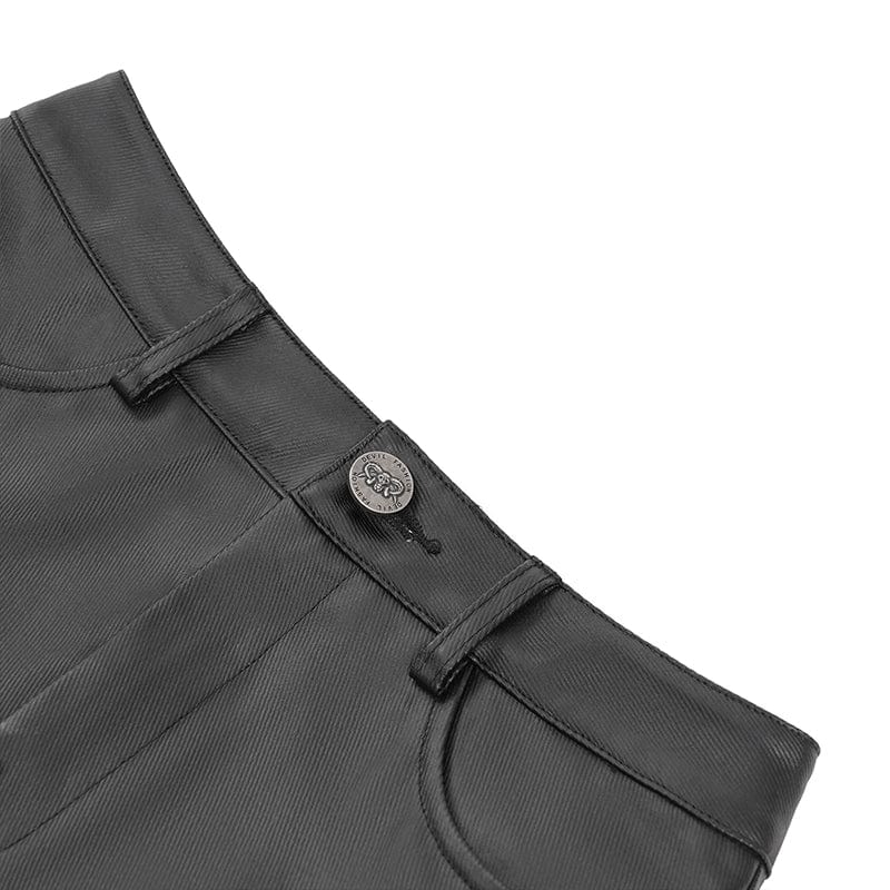 DEVIL FASHION Women's Punk Irregular High-waisted Short Skirt