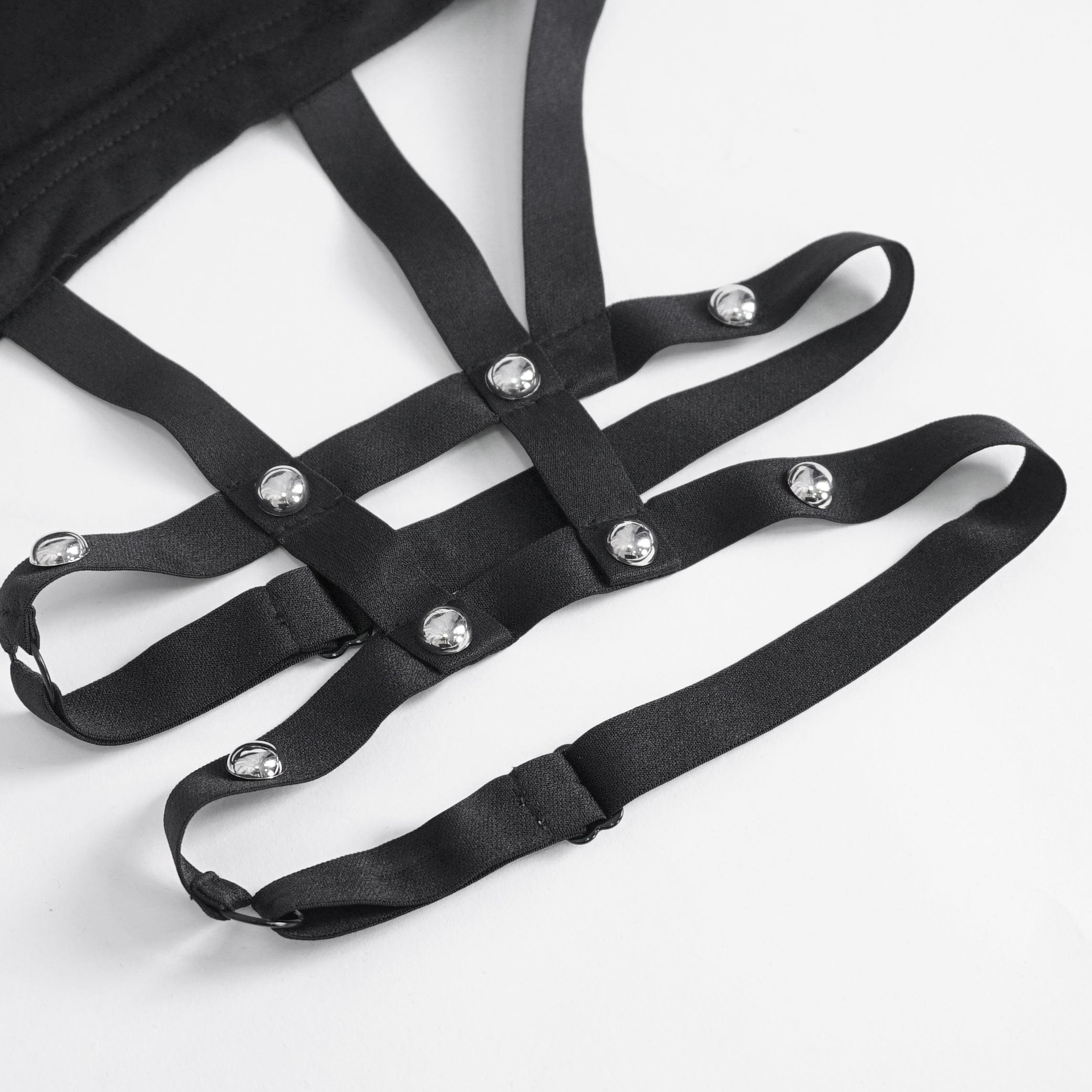 DEVIL FASHION Women's Punk Spaghetti Straps Shorts