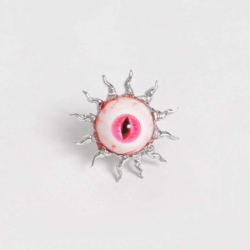 DEVIL FASHION Women's Punk Sunflower Eyeball Ring