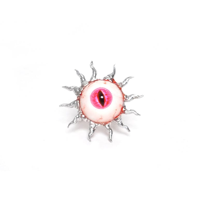 DEVIL FASHION Women's Punk Sunflower Eyeball Ring
