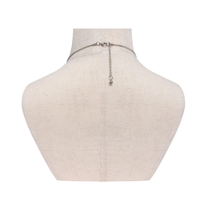 DEVIL FASHION Women's Punk Weird Sci-fi Alien Necklace White