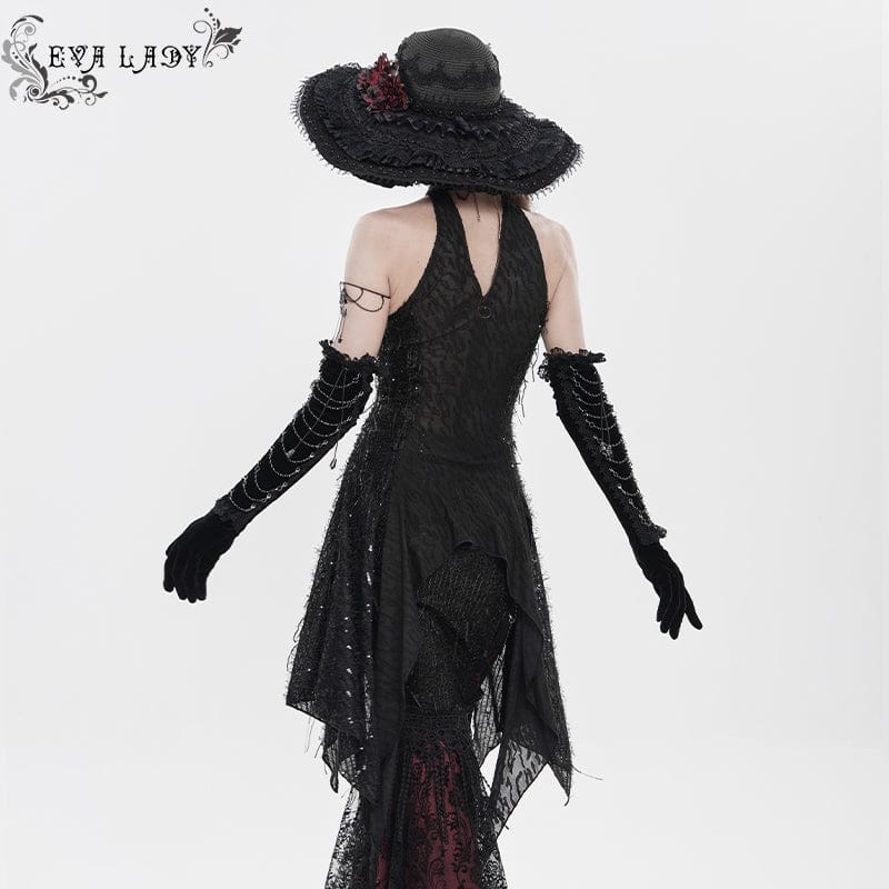 EVA LADY Women's Gothic Cutout Halterneck Tank Top