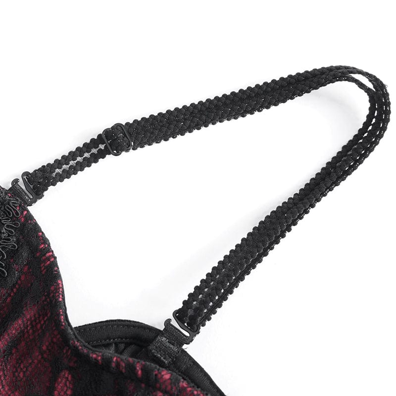 EVA LADY Women's Gothic Floral Embroidered Ruched Fishtail Dress