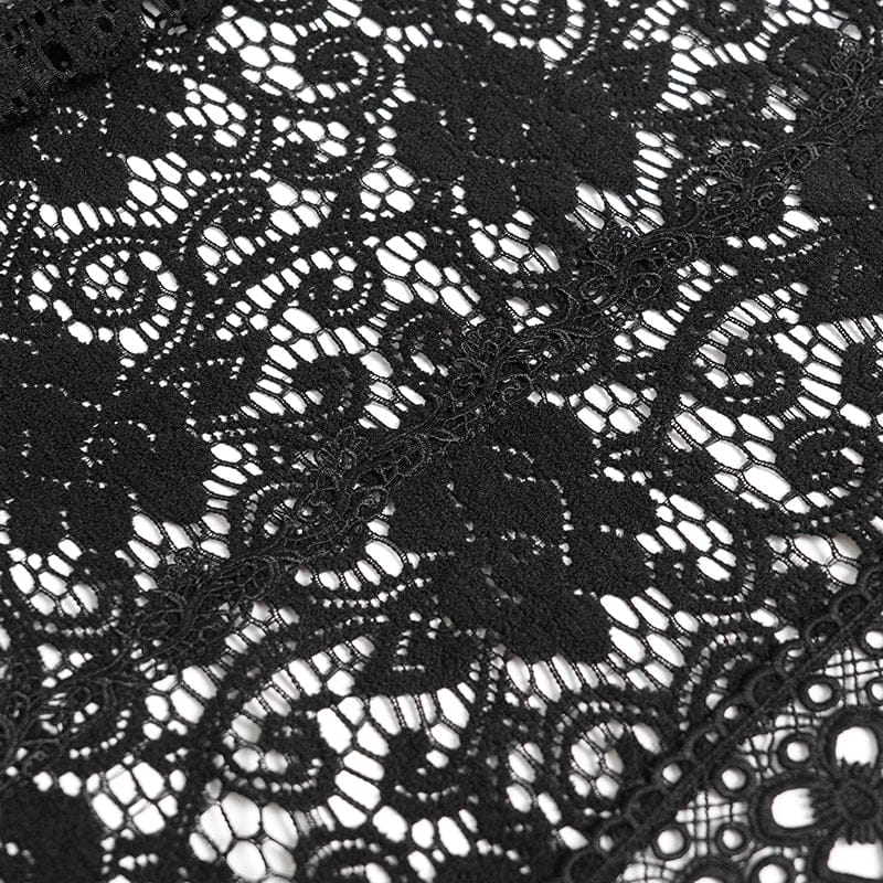 EVA LADY Women's Gothic Floral Tassels Cape