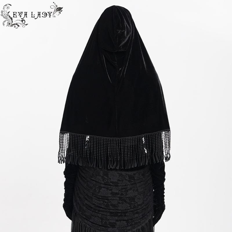 EVA LADY Women's Gothic Flower Lace Edge Cloak