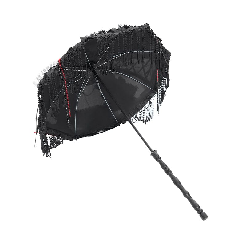 EVA LADY Women's Gothic Lace-up Tassels Umbrella
