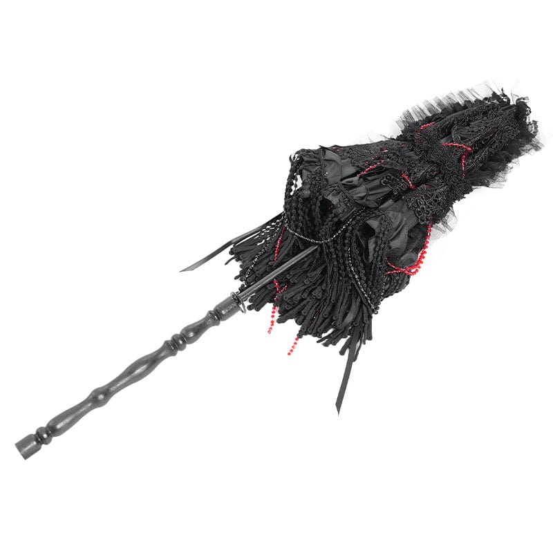 EVA LADY Women's Gothic Lace-up Tassels Umbrella