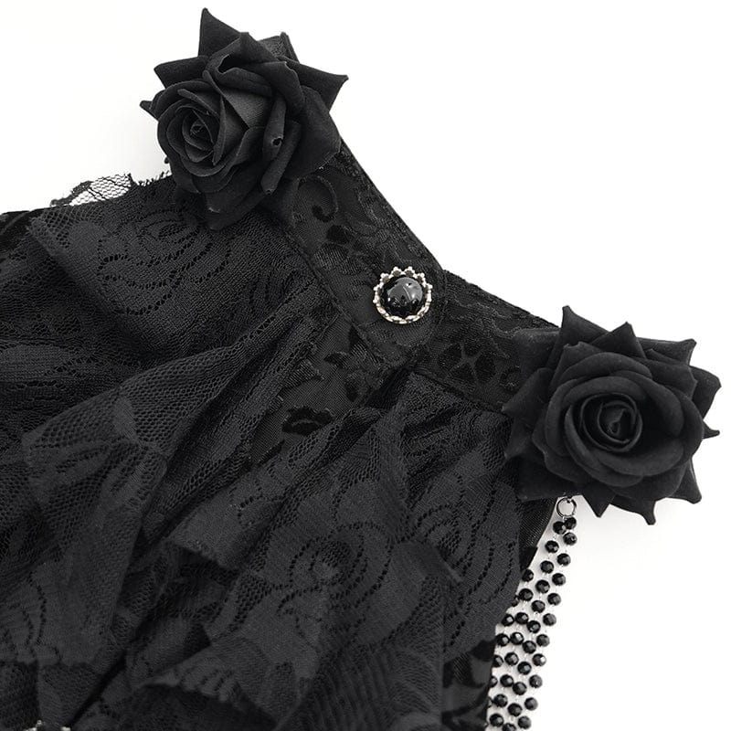 EVA LADY Women's Gothic Off-the-shouder Drawstring Velvet Party Dress