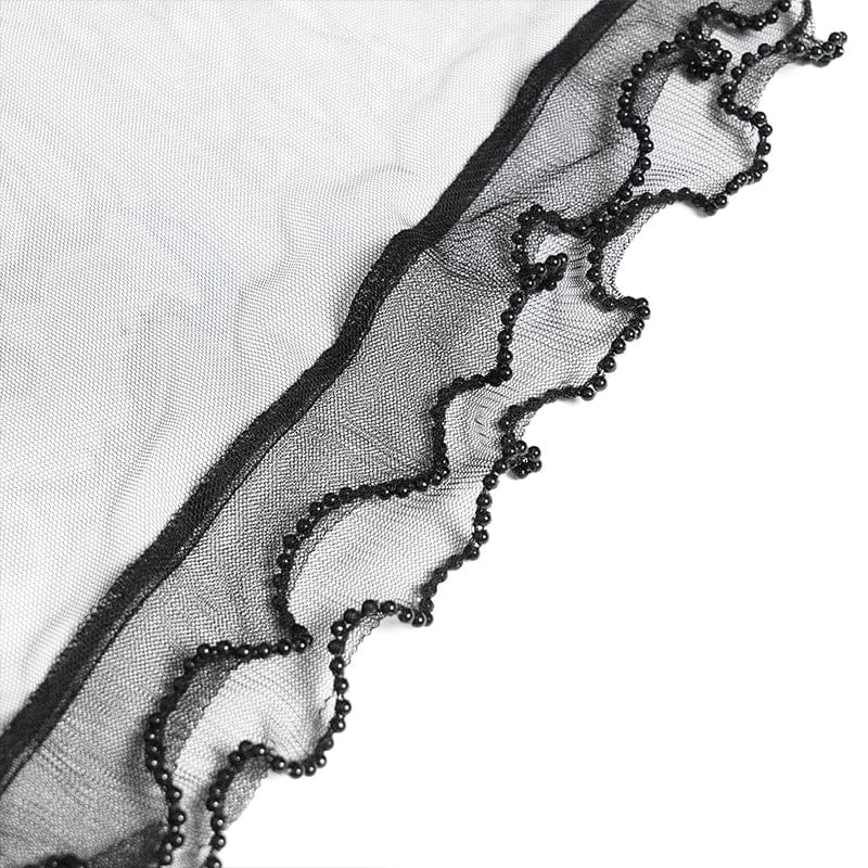 EVA LADY Women's Gothic Printed Mesh Floral Pants