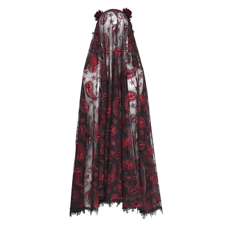 EVA LADY Women's Gothic Rose Beaded Mesh Headwear