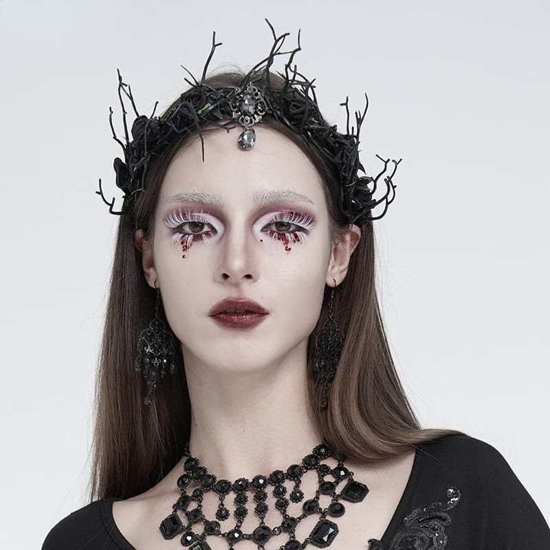 EVA LADY Women's Gothic Rose Twigs Headpiece