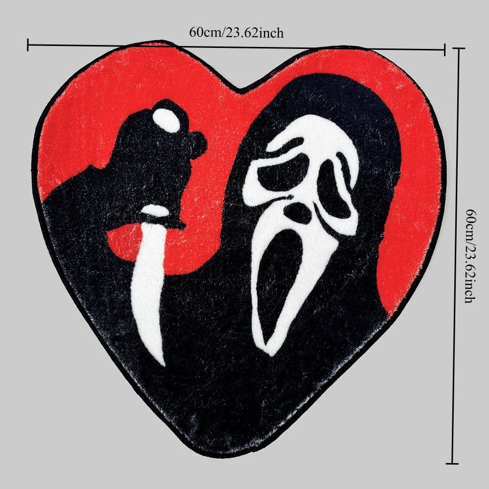 Kobine Home's Gothic Heart Shape Death Mat