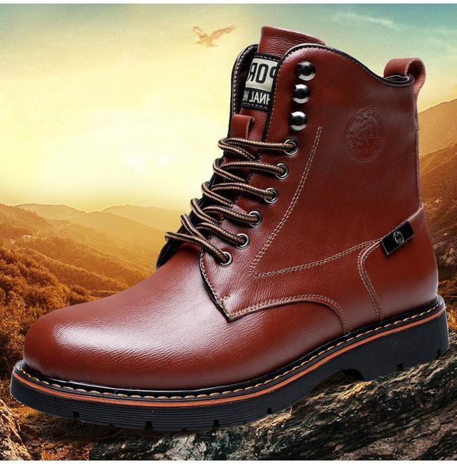 Kobine Men's Cotton Inside Lace Up Ankle Boot Martin Boots