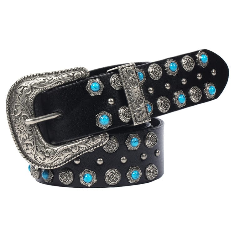 Kobine Men's Gothic Calaite Studded Belt