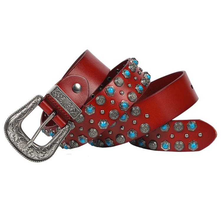 Kobine Men's Gothic Calaite Studded Belt