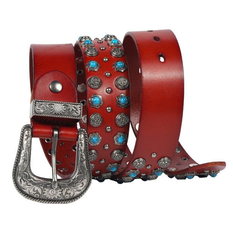 Kobine Men's Gothic Calaite Studded Belt