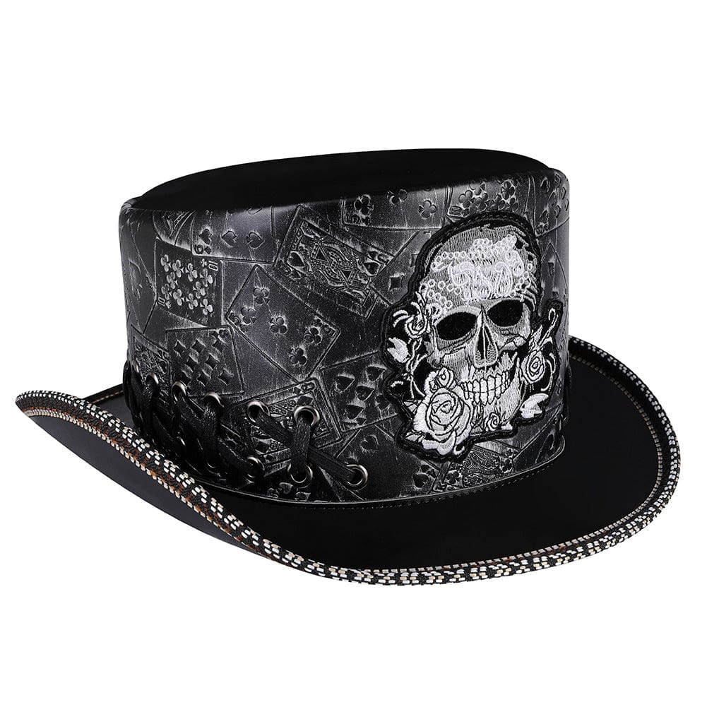 Kobine Men's Gothic Skull Embroidered Hat