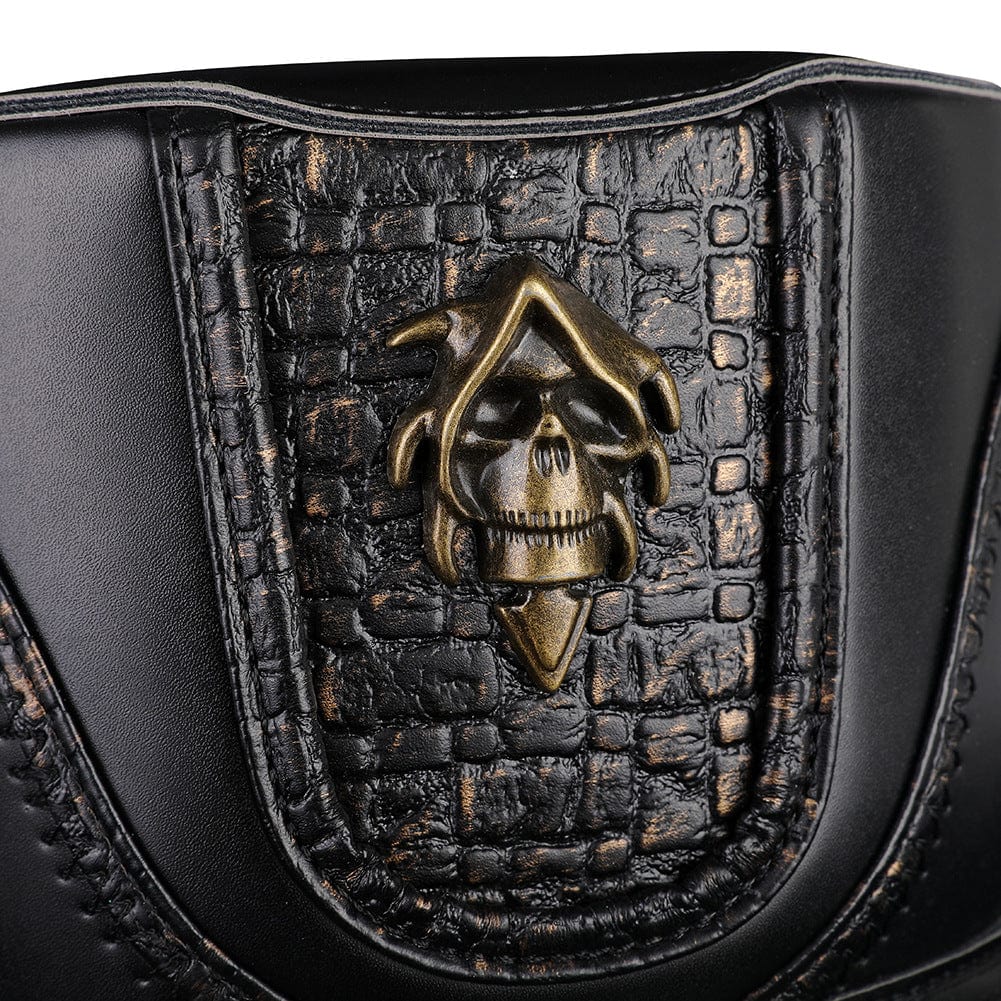 Kobine Men's Gothic Strappy Skull Hat