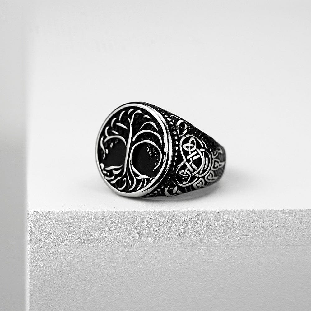 Kobine Men's Punk Celtic Knot Celtic Tree of Life Ring