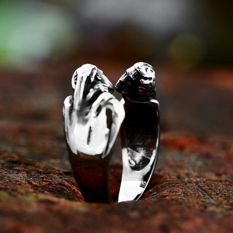 Kobine Men's Punk Couple Open Ring