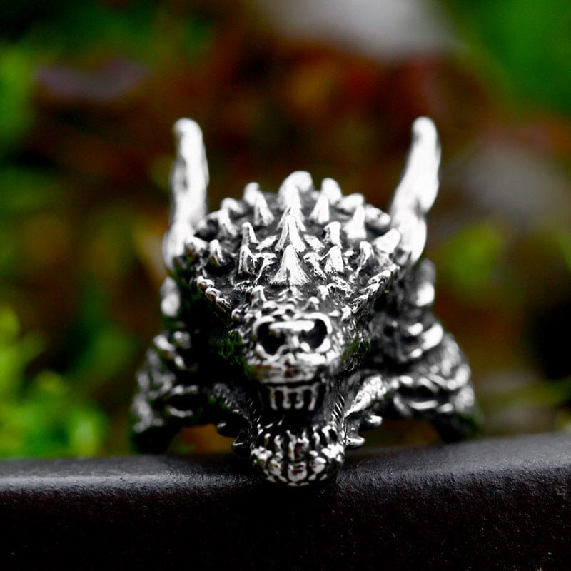 Kobine Men's Punk Dragon Ring