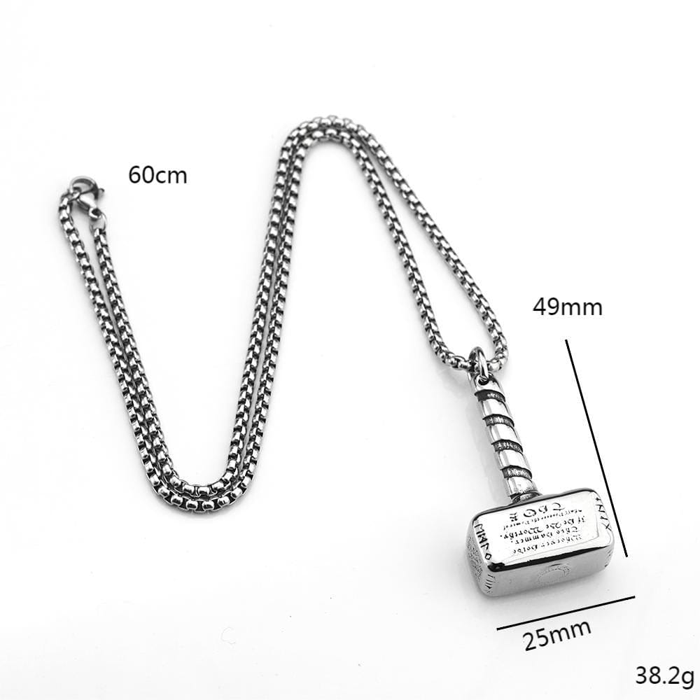 Kobine Men's Punk Hammer Pendant Necklace