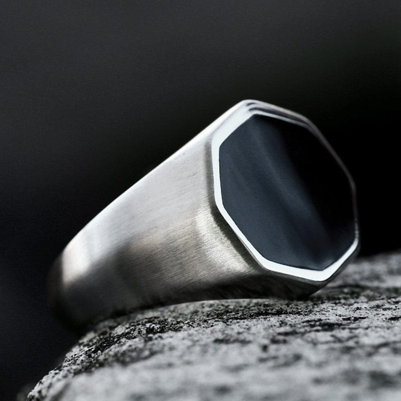 Kobine Men's Punk Hexagonal Ring