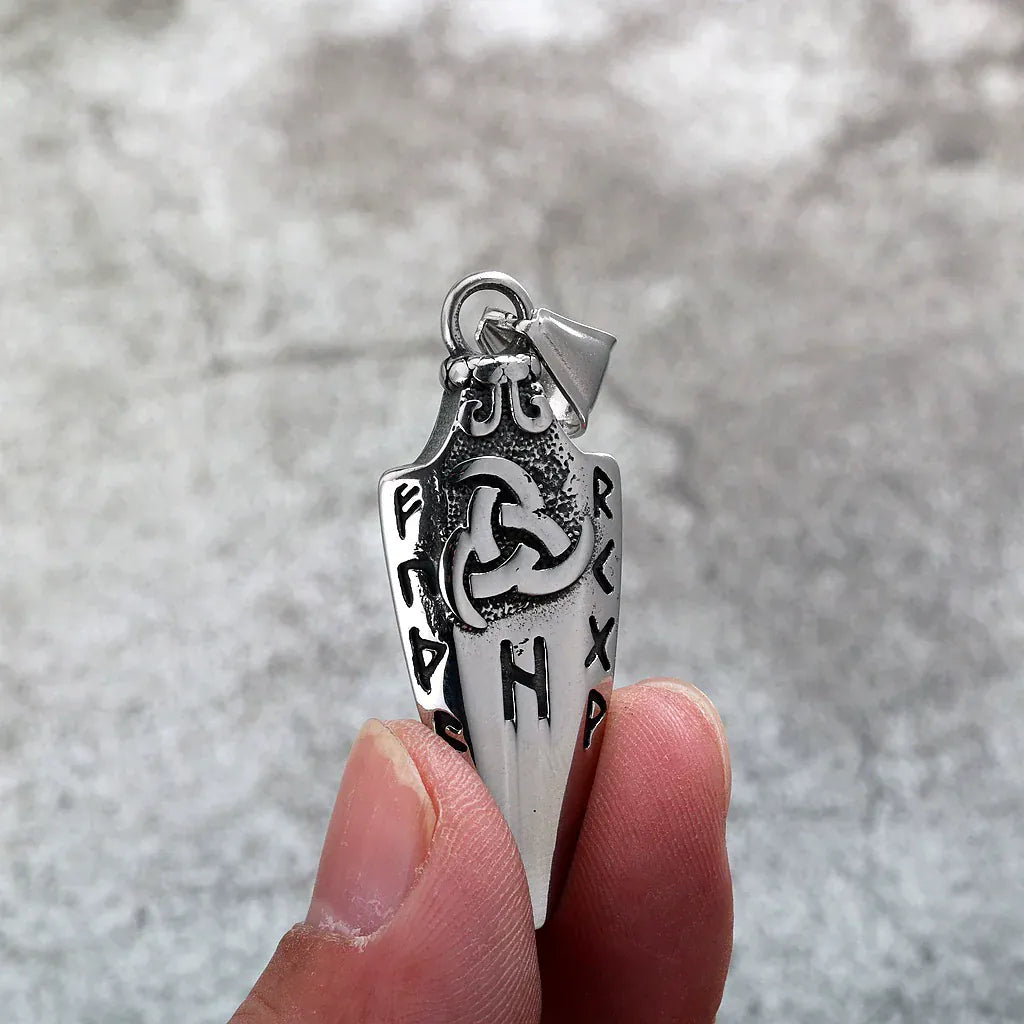 Kobine Men's Punk Norse Runes Arrow Necklace