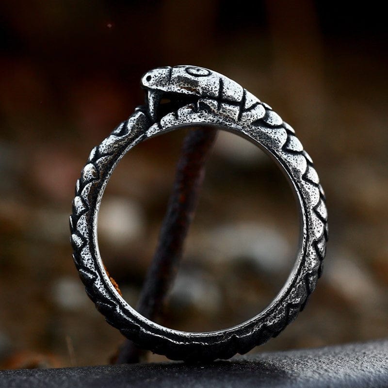 Kobine Men's Punk Ouroboros Ring