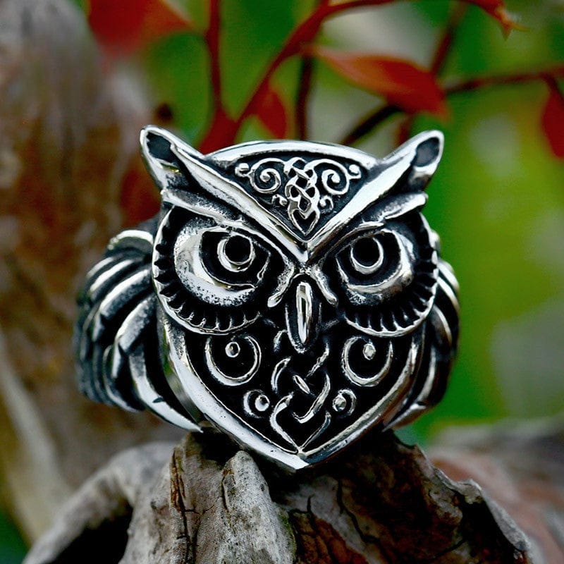 Kobine Men's Punk Owl Ring
