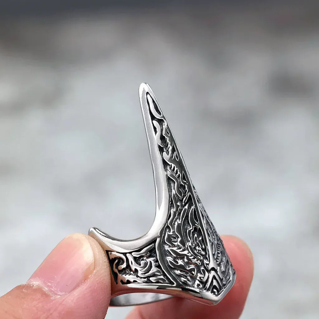 Kobine Men's Punk Pointed Ring